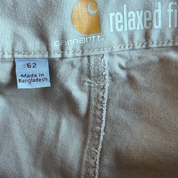 Carhartt Cargo Shorts Mens 52 Khaki Relaxed Fit Flat Front Utility Work Wear - Picture 6 of 6